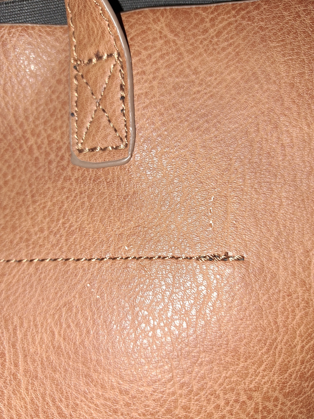 Everyday Casual Brown Leather Tote - Picture 5 of 8